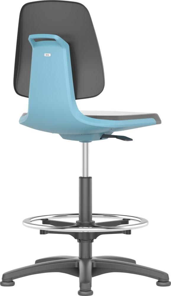 Bimos Arbeitsstuhl Labsit 3, PU blau Sitzhöhe 520-770 mm