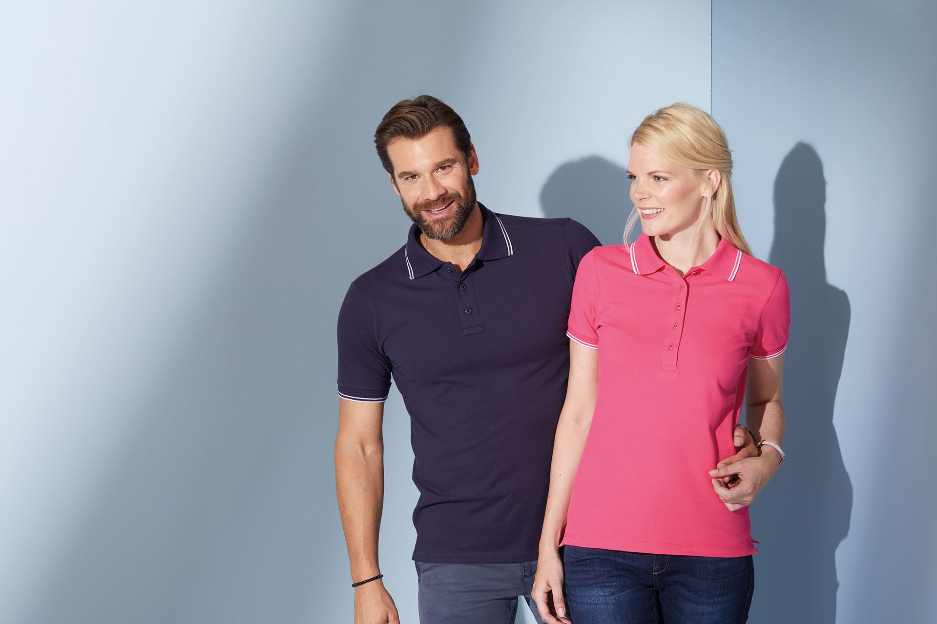 Polo in elastischer Piqué-Qualität für Herren