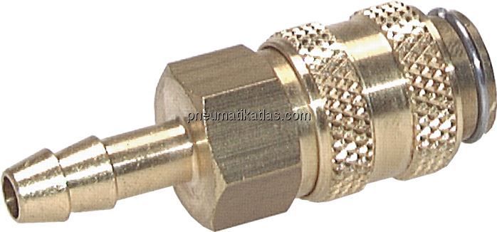 Kupplungsdose (NW5) 4mm Schlauch, Messing