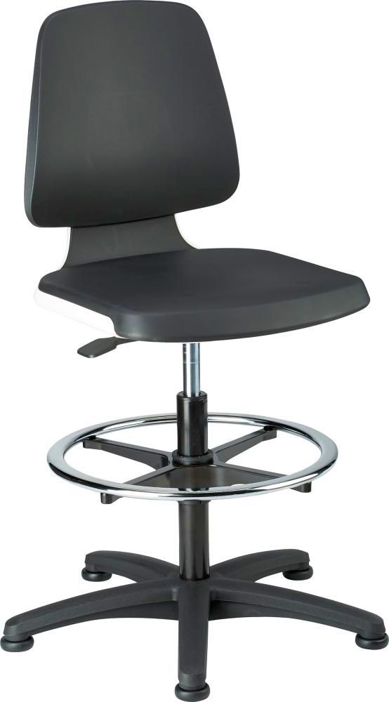 Bimos Arbeitsstuhl Labsit 3, PU weiß Sitzhöhe 520-770 mm