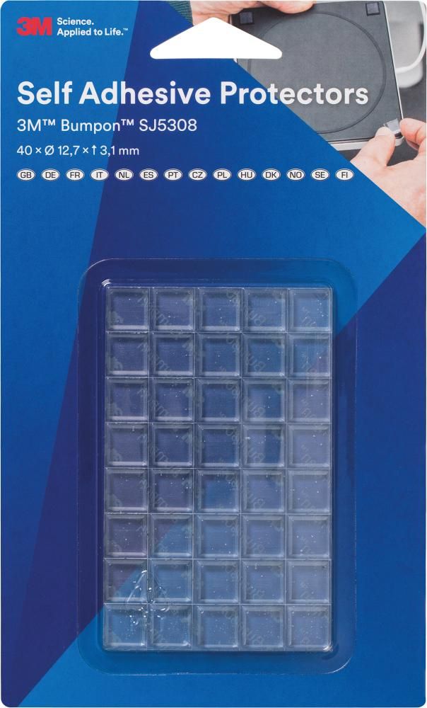 Bumpon, 40 Stk. Elastikpuffer Transp. 12,7 x 3,1mm