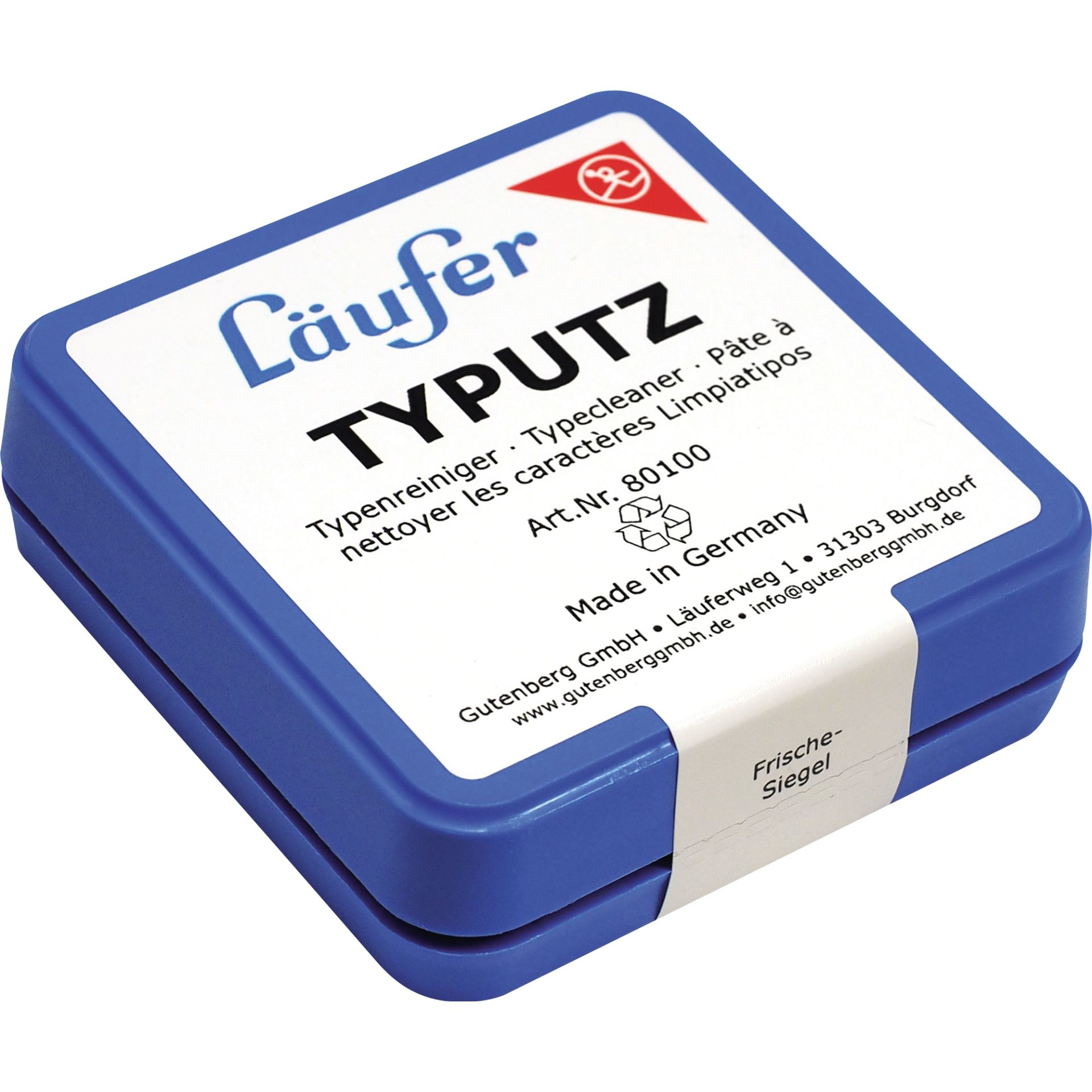 Typenreiniger Typutz Knetmasse 5,7x5,7x1cm