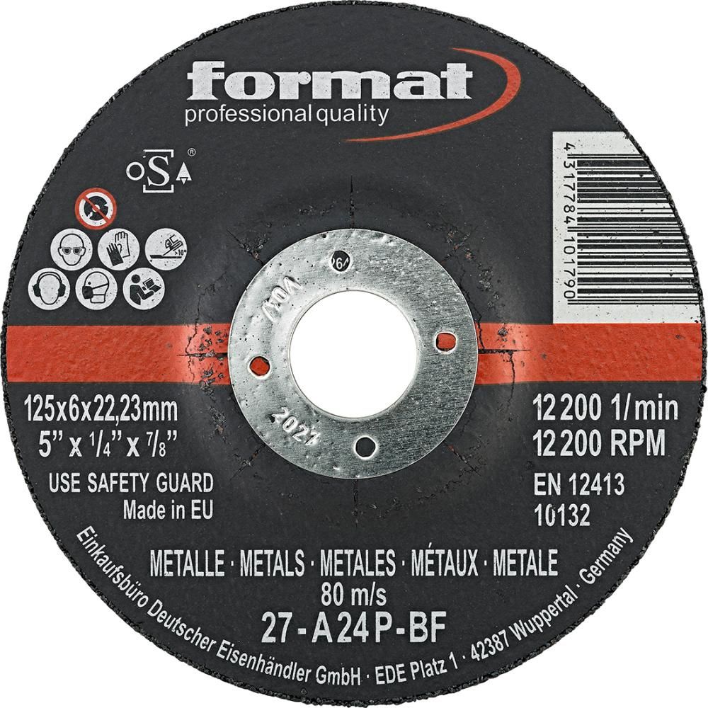 Schruppscheibe gekröpft Stahl/Guss 115x6mm FORMAT