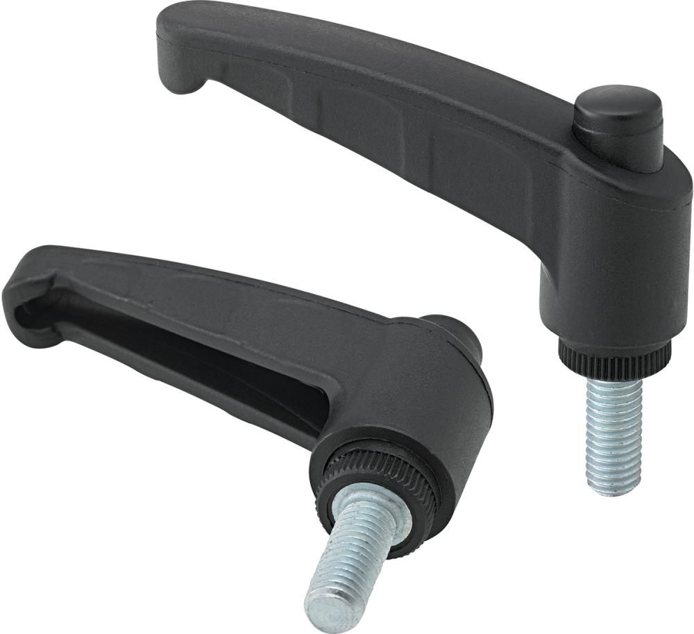 Klemmhebel mit AG Thermoplast, Gr. 80, M10x30, Inhalt: 2 Stück FORTIS
