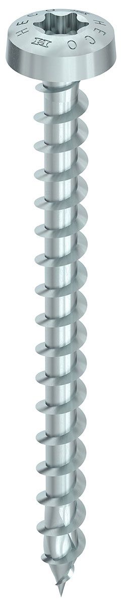 HECO-TOPIX-plus 3,5 x 12, Rundkopf, T-Drive, Variables Vollgewinde, verzinkt blau, A3K, 1000 Stück, VARIANTA-Handwerkerverpackung