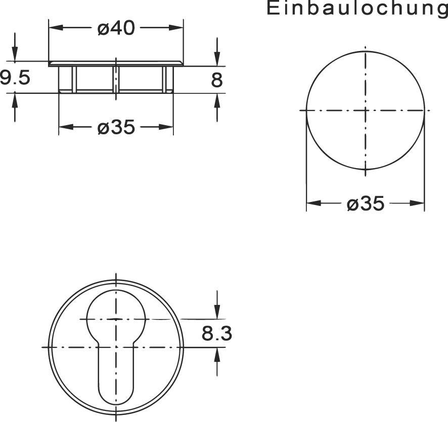 7421 PZ Rosette rund, vernickelt