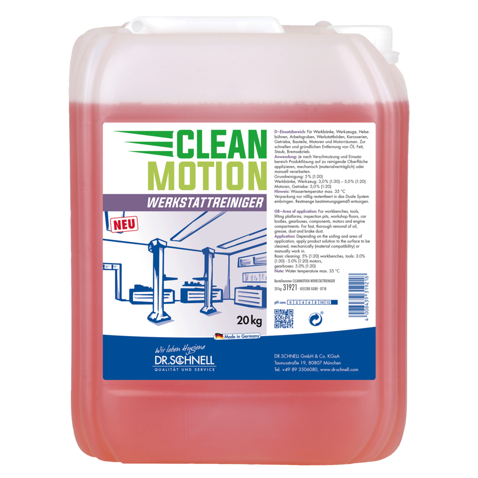 CLEANMOTION WERKSTATTREINIGER Kanister 20 kg