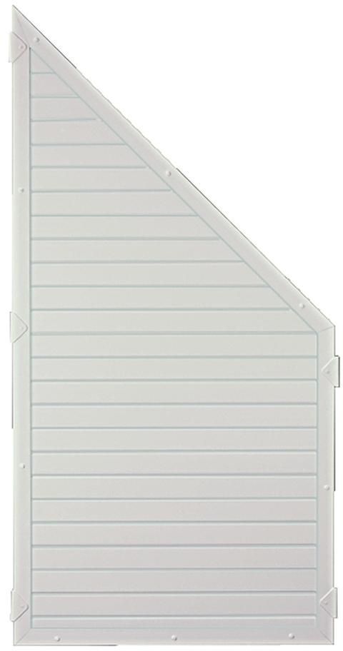 LIGHTLINE KS-Zaunelement 90 x 180/90 cm, Füllung / Rahmen WEISS ECKE links