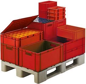 Transport-Stapelkasten B400xT300xH120 mm
