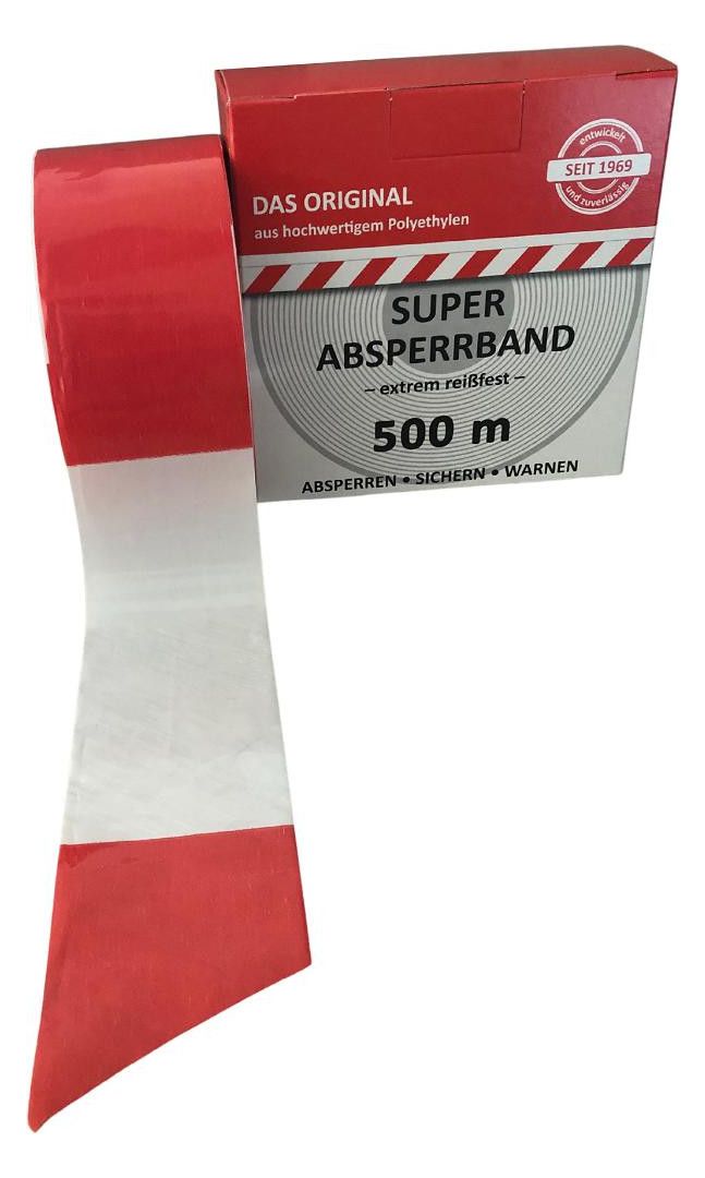 Folien-Absperrband, rot-weiß
