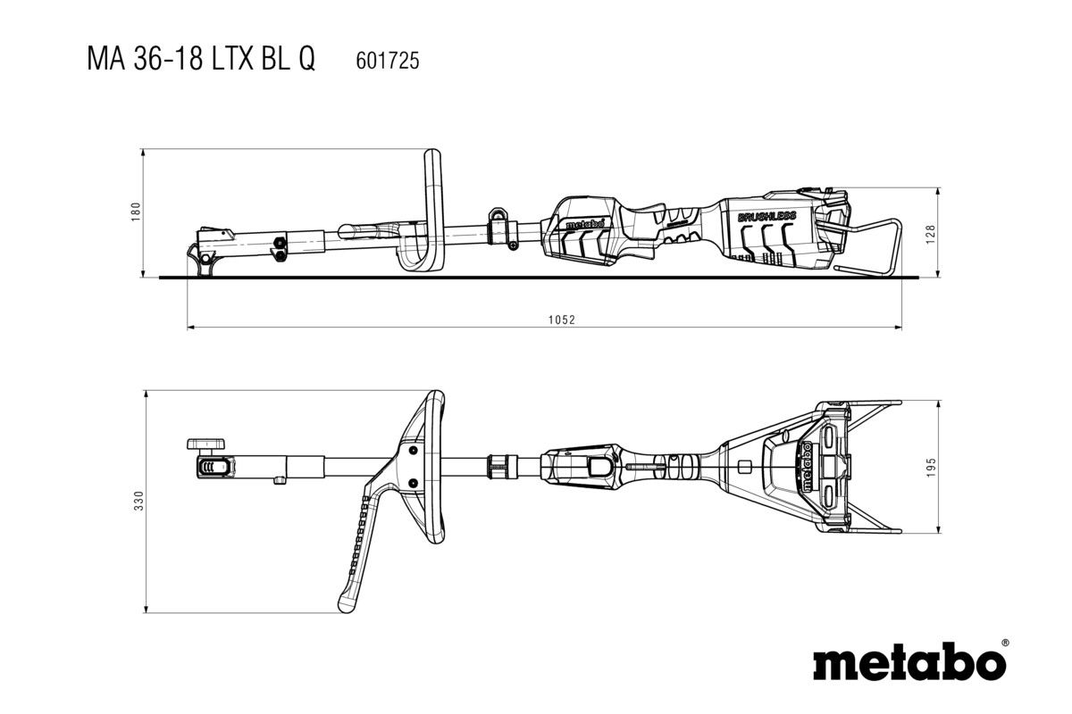 Akku-Basiseinheit solo MA 36-18 LTX BL Q Metabo ohne Akku ohne Ladegerät Karton