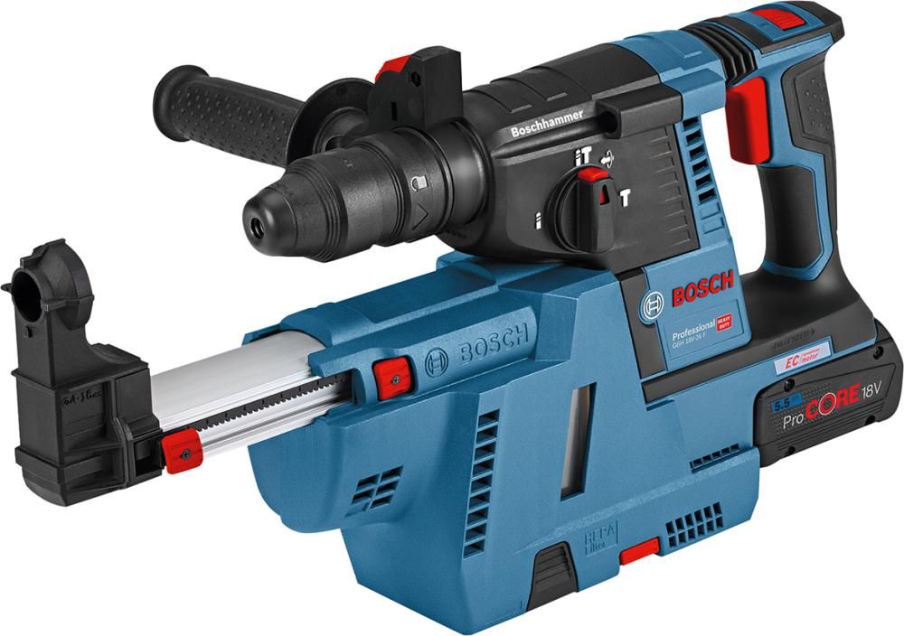 Akku-Kombihammer GBH 18V-26 F Bosch 2 x 18 V 5,5 Ah ProCore Ladegerät GAL1880 L-Boxx
