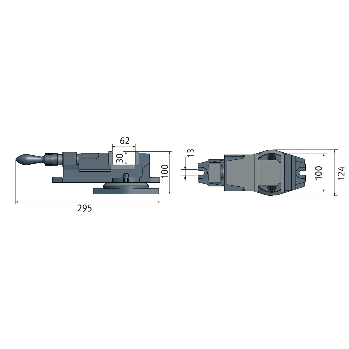 Präzisions-Maschinenschraubstock Optimum FMS 100