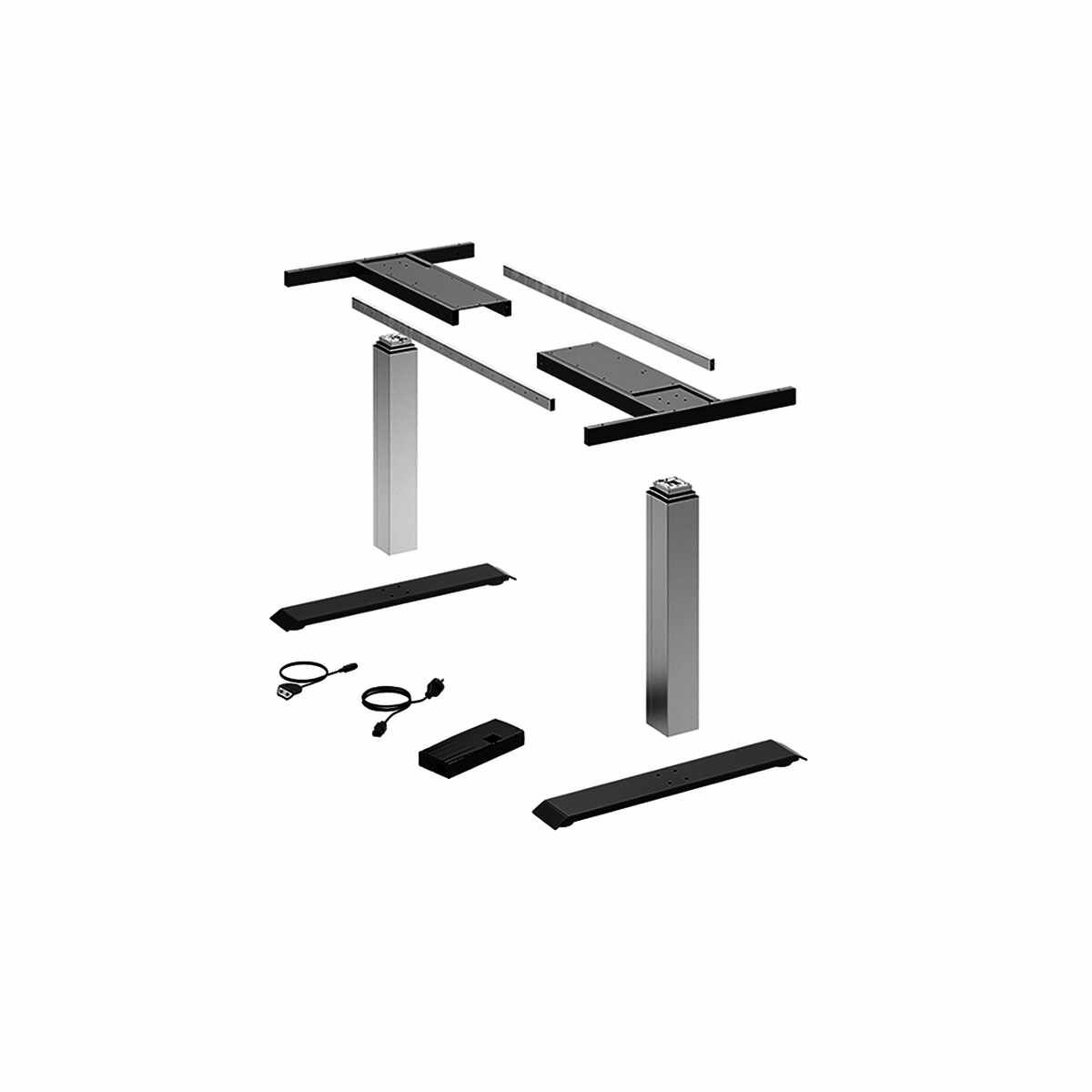 LegaDrive Systems Tischgestell-Set Basic, silber,