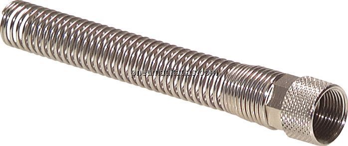 CK-Überwurfmutter 6x4mm(M 10 x 1), Messing vernickelt Knickschutz