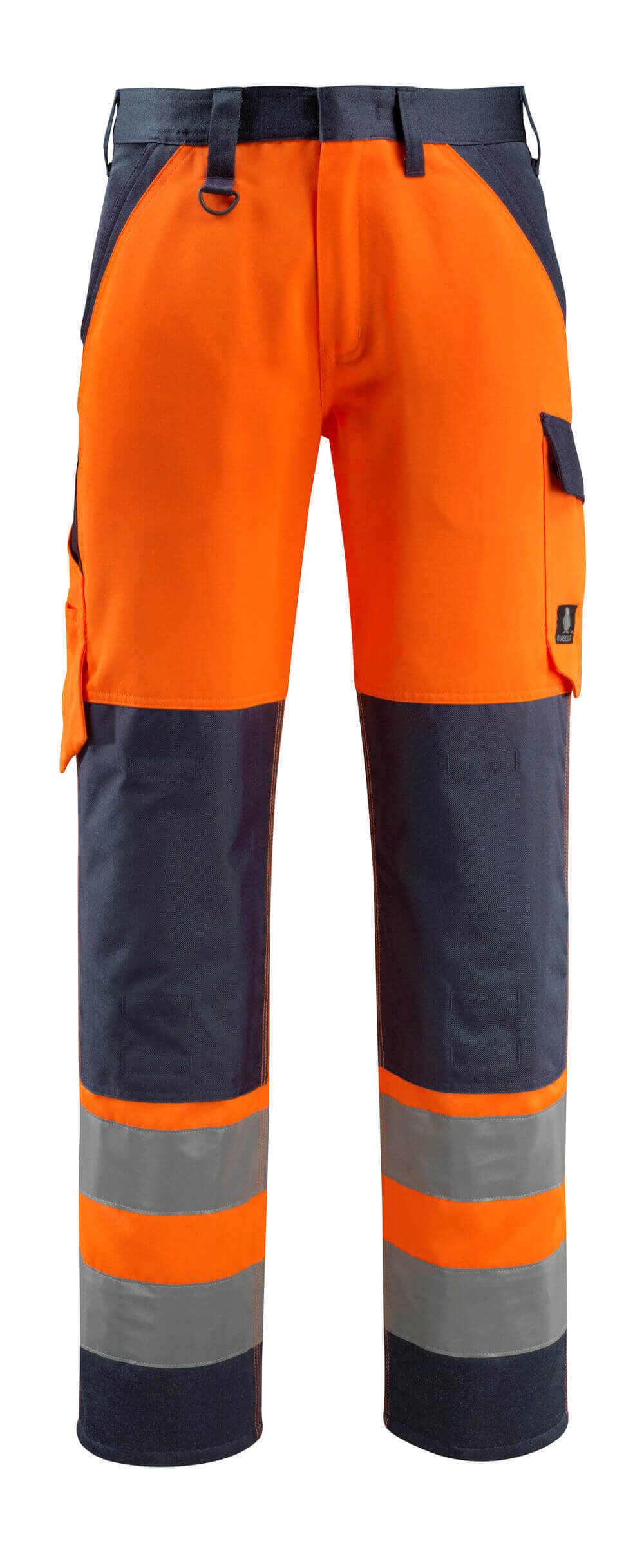 Hose mit Knietaschen MASCOT® Maitland Hi-vis Orange/Schwarzblau, 76C46