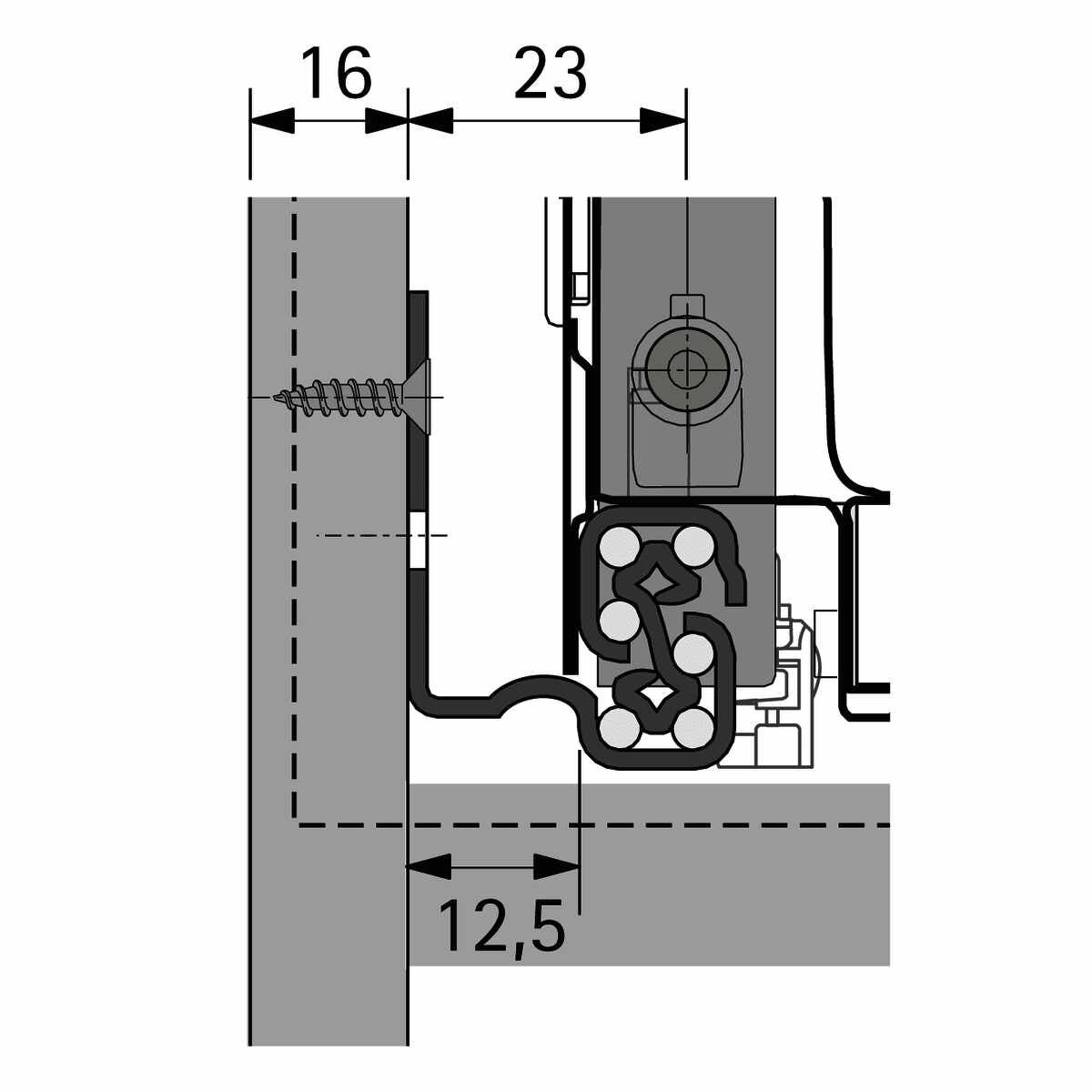 Quadro V6 Push to open, 520, EB 12,5, links