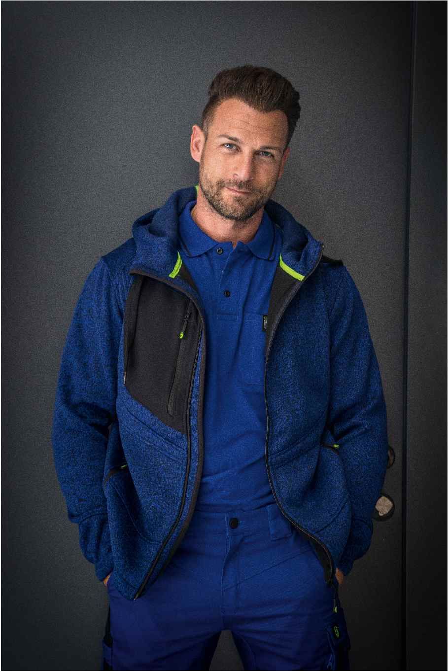 CASTJ00, Strickjacke kornblau, 3XL