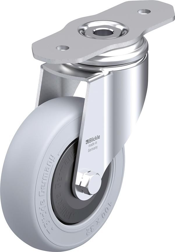 Lenkrolle Rad-D100mm Gummi LKPA-POES 102KF-29-SG