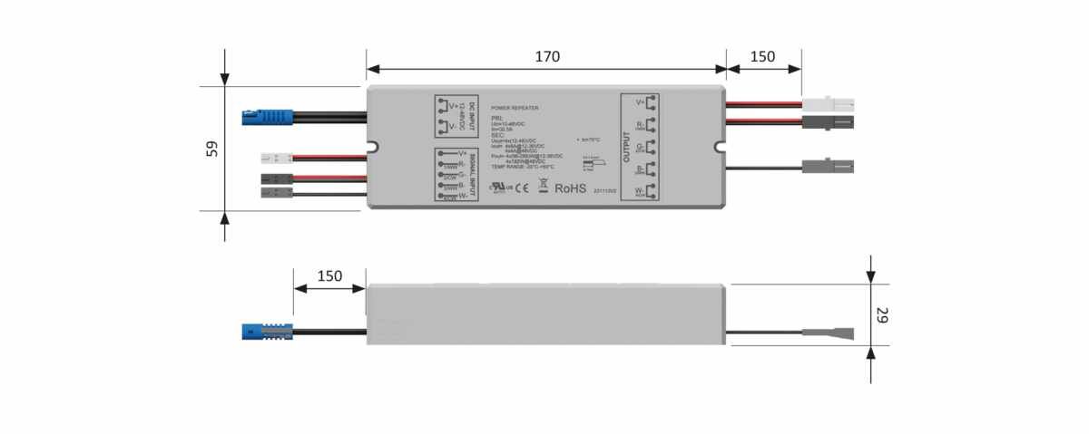 Repeater MaxiColor 24VDC RGBW PnP