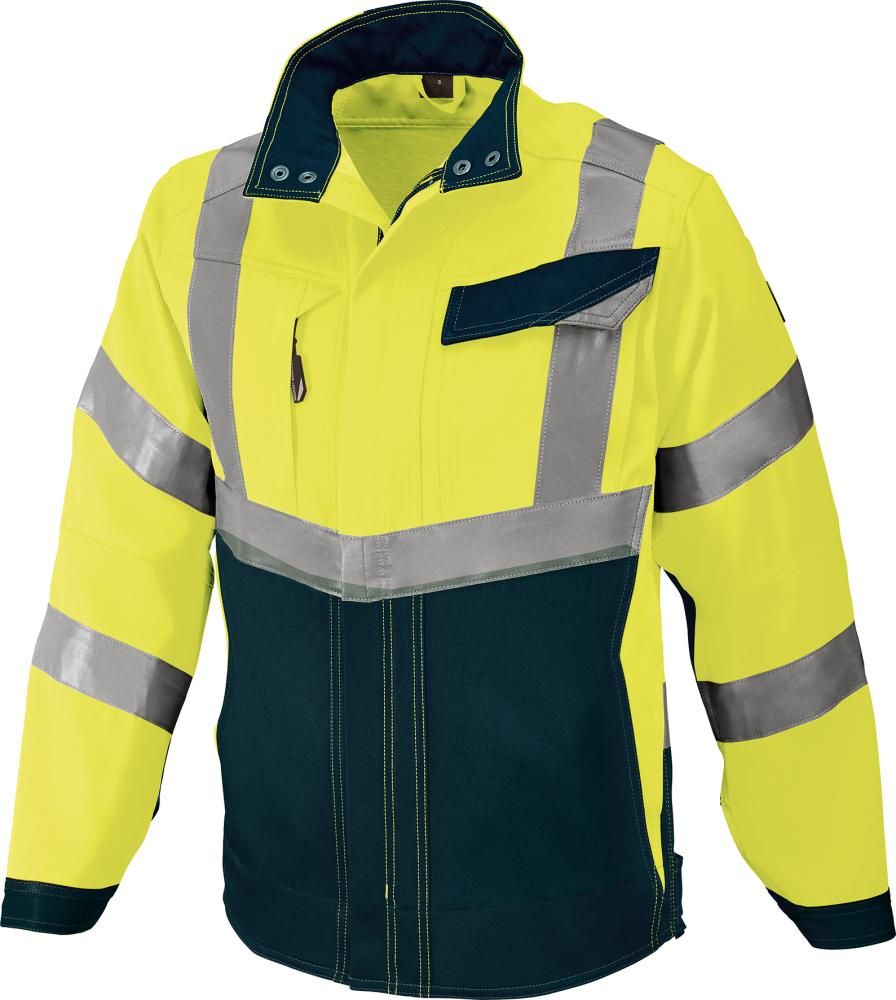 Warnjacke Oxford, MG, Gr. L, gelb/schw.bl.