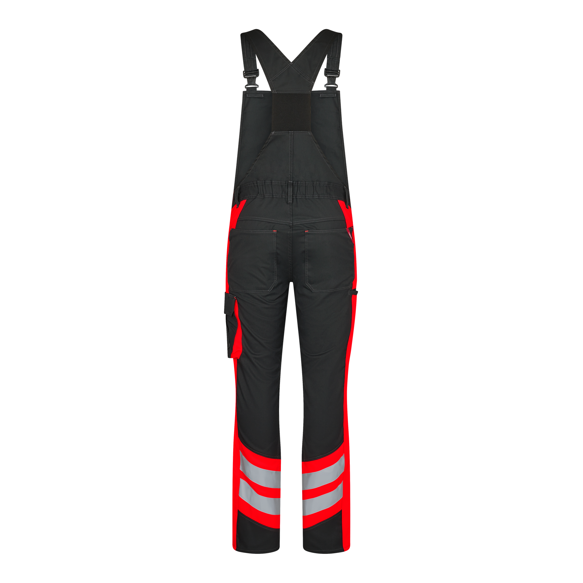 Cargo Latzhose Schwarz/Rot, Gr. 22