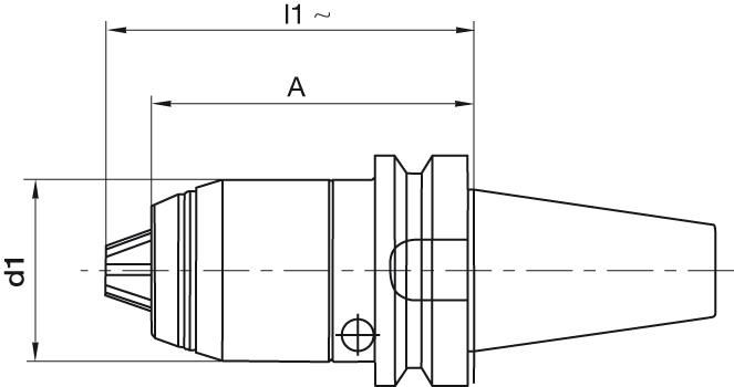 Kurzbohrfutter CNC JIS B6339 Innenkühlung 1-16mm BT40 FORMAT