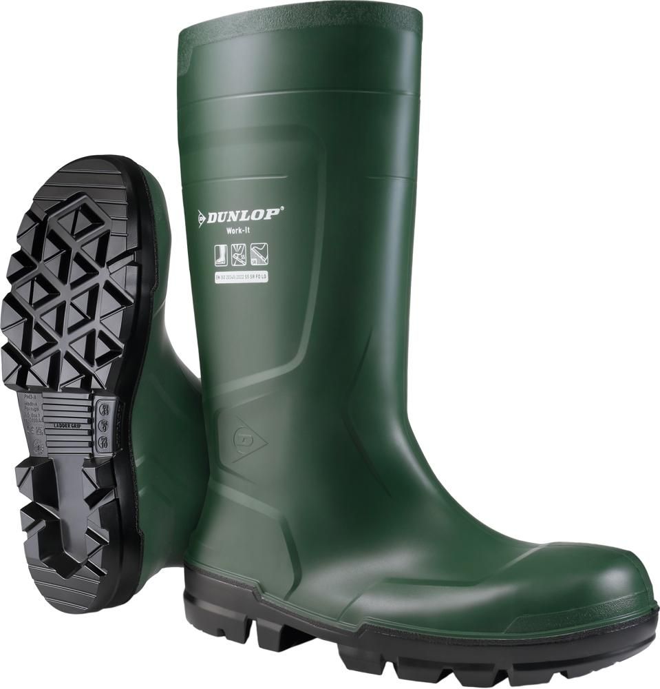 Stiefel WORK-IT FullSafety Heritage GreenPVC SR LO LG,S5,Gr.35 DUNLOP