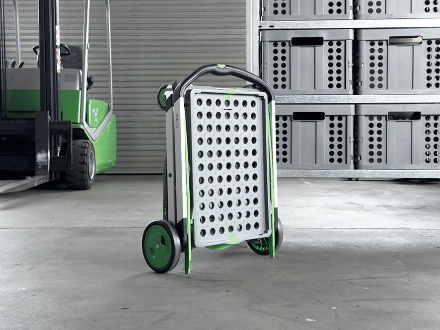 CLAX Trolley, grün Tragkraft: 60 KG Inklusive Klappbox Klappbar