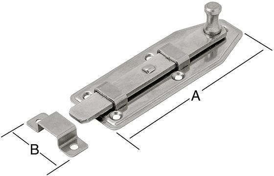 Fensterriegel gerade 80X30mm,Est (V2A) VORMANN