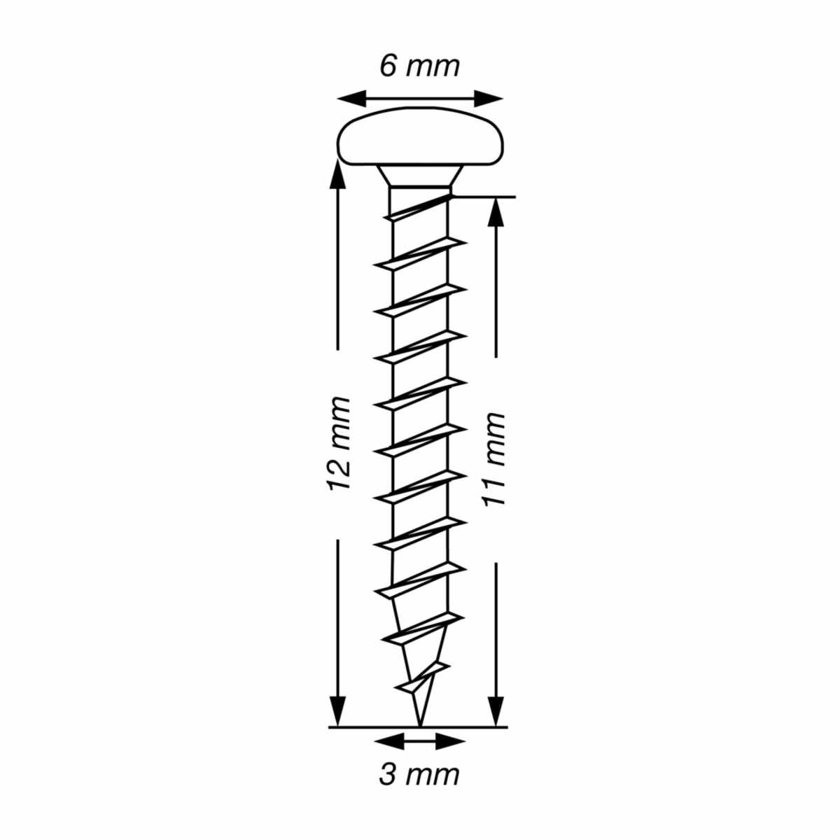 Spax/Schrauben Panhead 3,0X12 VE1000