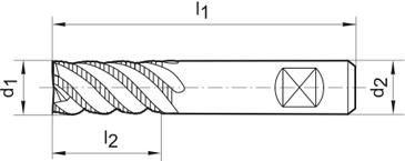 Schruppfräser VHM 4mm Z3 TiAlN HB Typ HR Werksnorm FORMAT