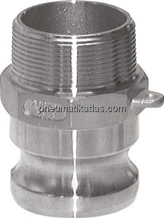Kamlock-Stecker (F) R 1/2"(AG), Edelstahl (1.4408)