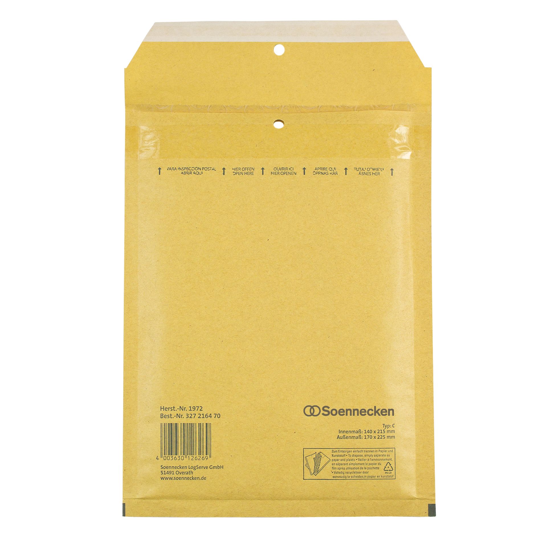 Luftpolstertasche C/0 140x215mm hk br 100St