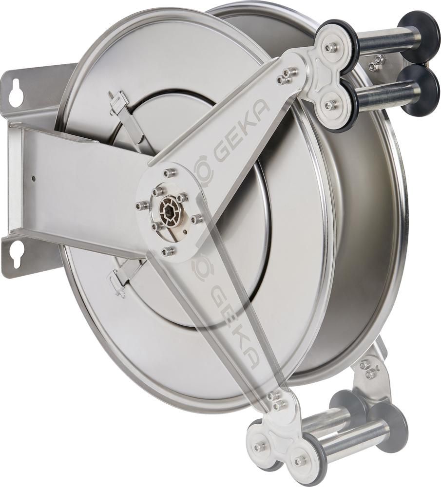 GEKA plus automatischer Schlauchaufroller EA15, Edelstahl, für 25m 1/2" / 15m 3/4"