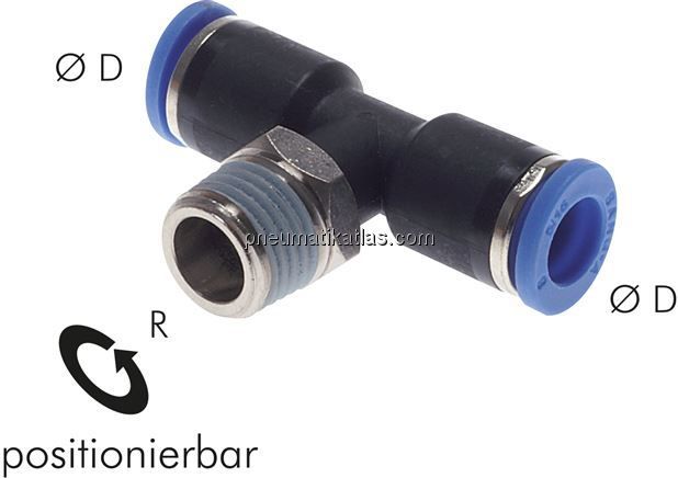 T-Steckanschluss R 1/8"-4mm, IQS-Standard