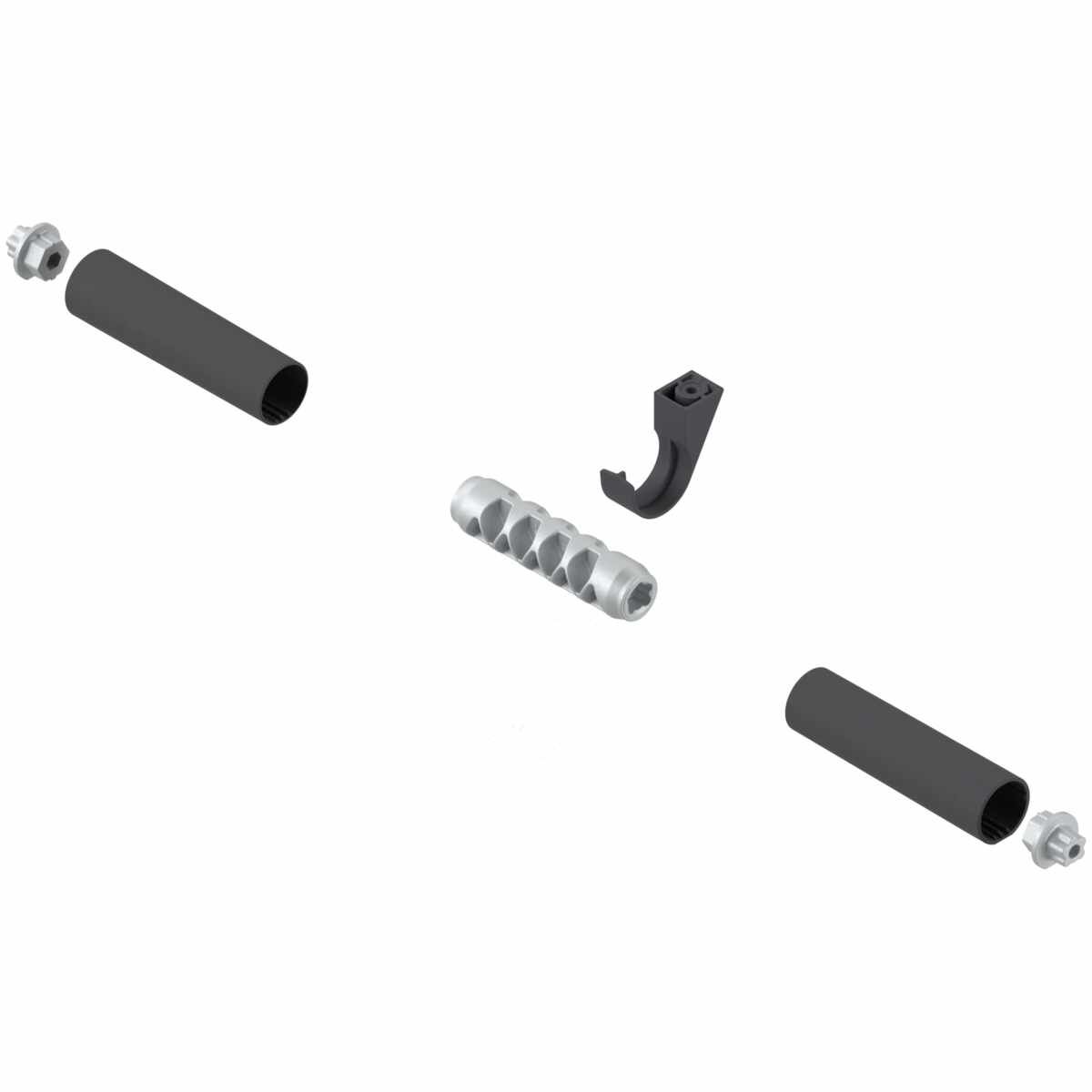 AVENTOS HL top Hochliftklappe, Verbindungsstück für Querstabilisierung, rund, Länge: 80 mm, tiefgrau