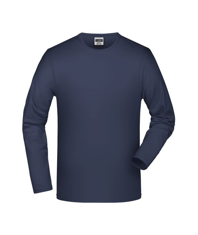 Elastic-T Long-Sleeved Langarm-Shirt mit Elasthan blau, Gr. M