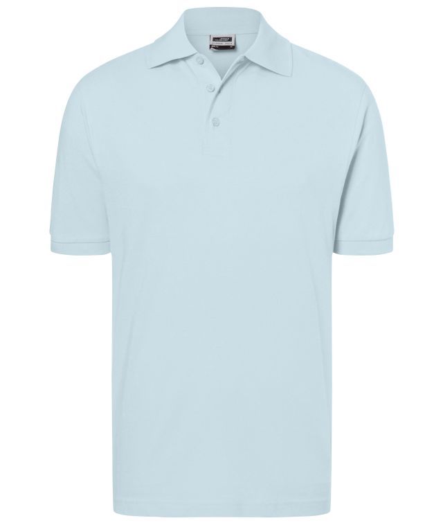 Classic Polo Hochwertiges Polohemd mit Armbündchen blau, Gr. M