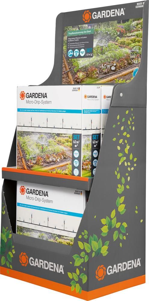 Tropfwässerung-Set Gemüse-/umenet 60 m² Micro-Drip-System Dispay