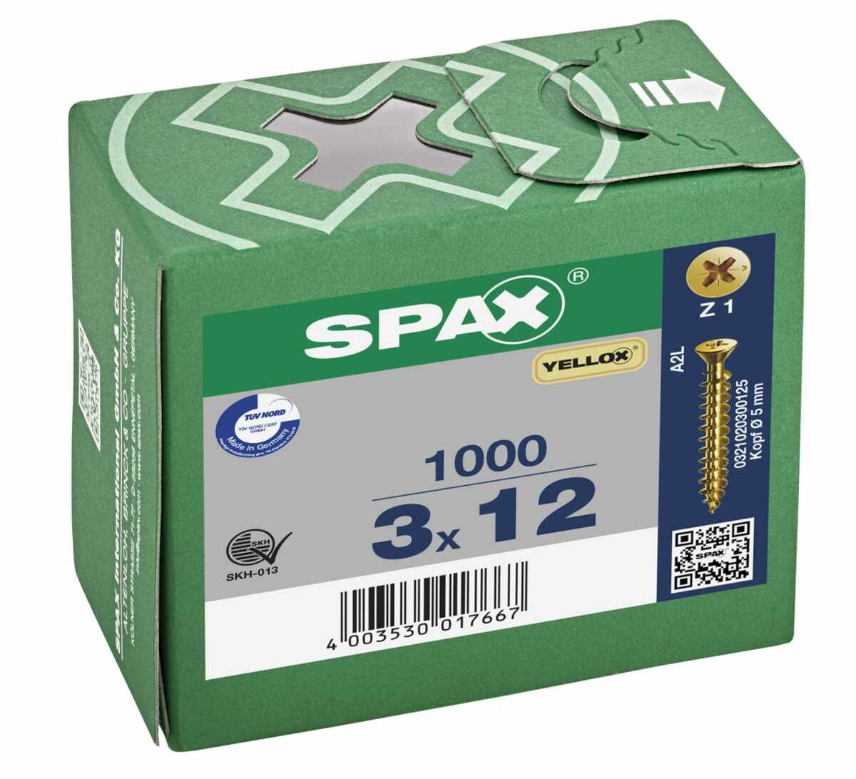 Spax Flako/5mm 3,0X12 Gelb