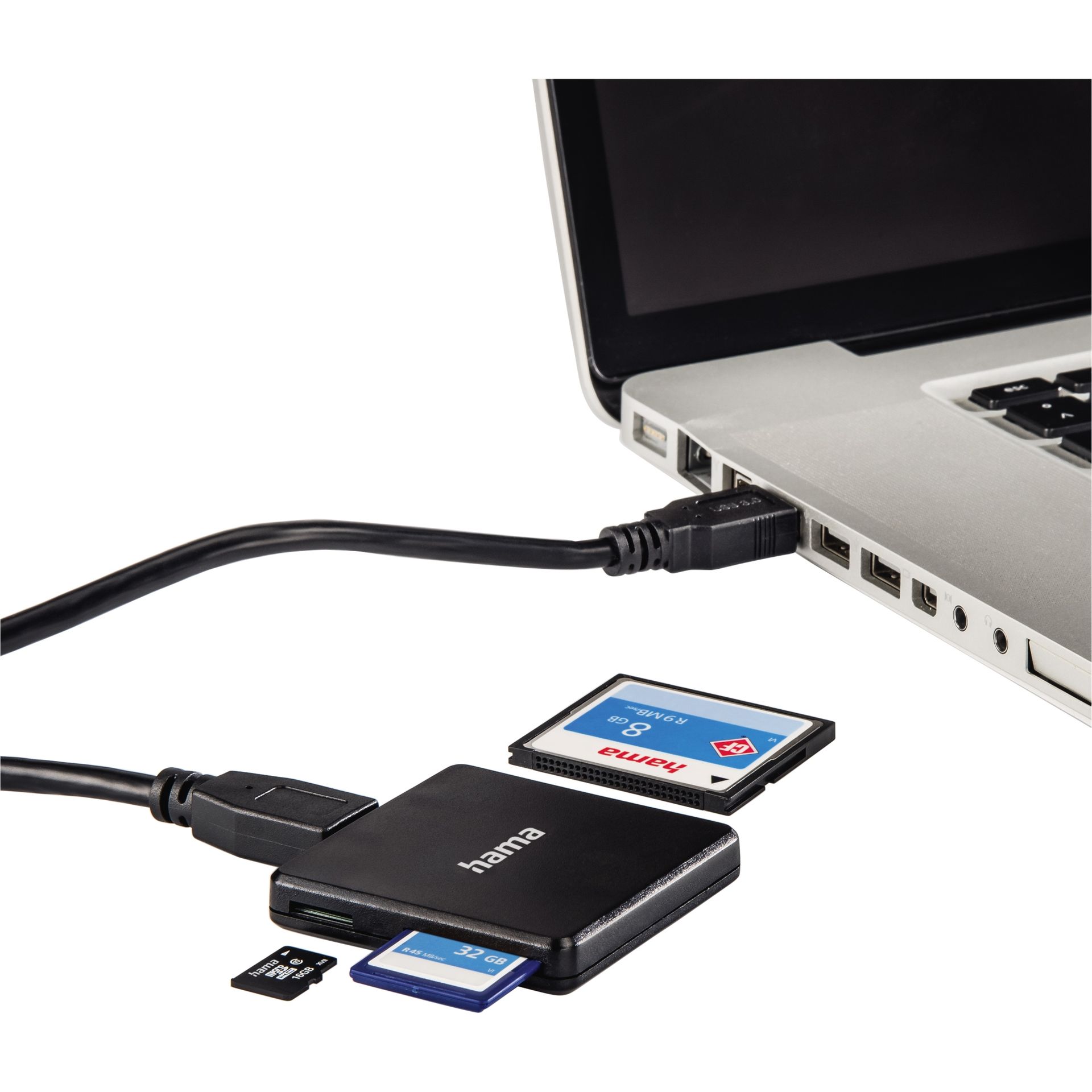 Kartenleser SD/microSD/CF USB 3.0 schwarz