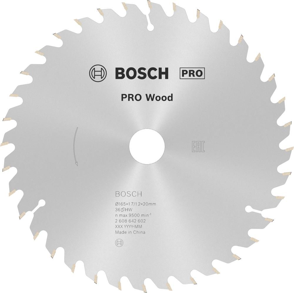 HM-Kreissägeblatt 165x2,6/1,6x20 36Z WZ BosVE à 1 Stück Optiline Wood