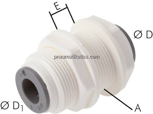 Schott-Steckanschluss 5/32" (3,97 mm)-5/32" (3,97 mm), IQS-LE (EPDM-Dichtung)