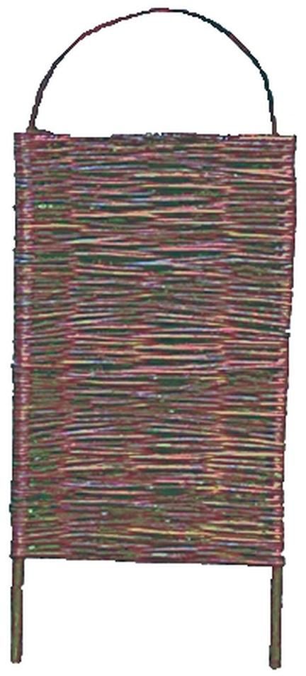 ALESSIA Steckparavent 56 x 130/156 cm, aus Weidengeflecht Steckpfähle ca. Ø 3 cm