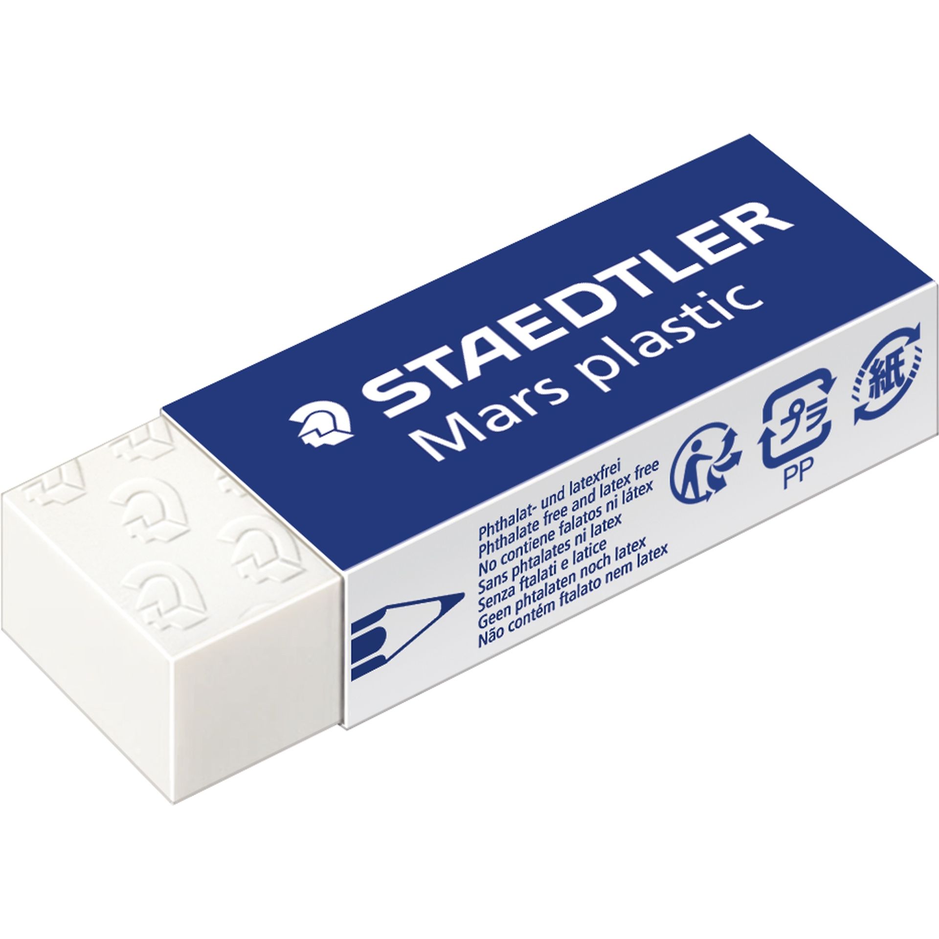Radierer Mars plastic 65x13x23mm PVC weiß