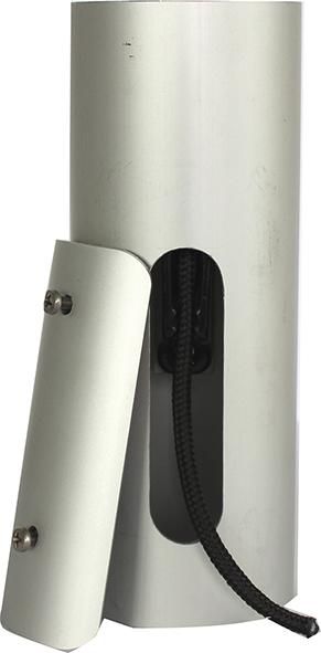 Aluminium-Fahnenmast zyl.D75 mm HüB 7,0 m, HI Alu-Bodenhülse