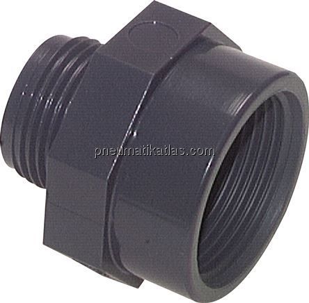 Reduziernippel G 3/4"(AG)-Rp 1"(IG), PVC-U