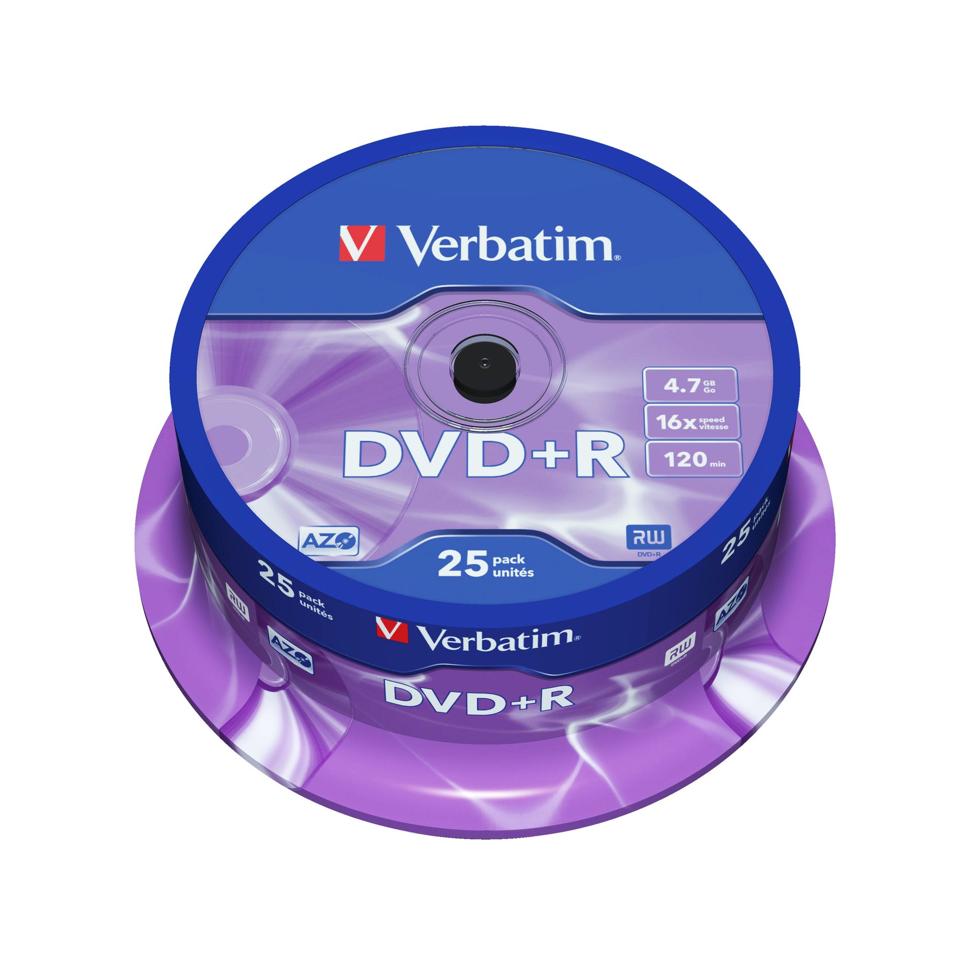DVD+R 16x 4,7GB 120Min. Spindel 25 St./Pack.