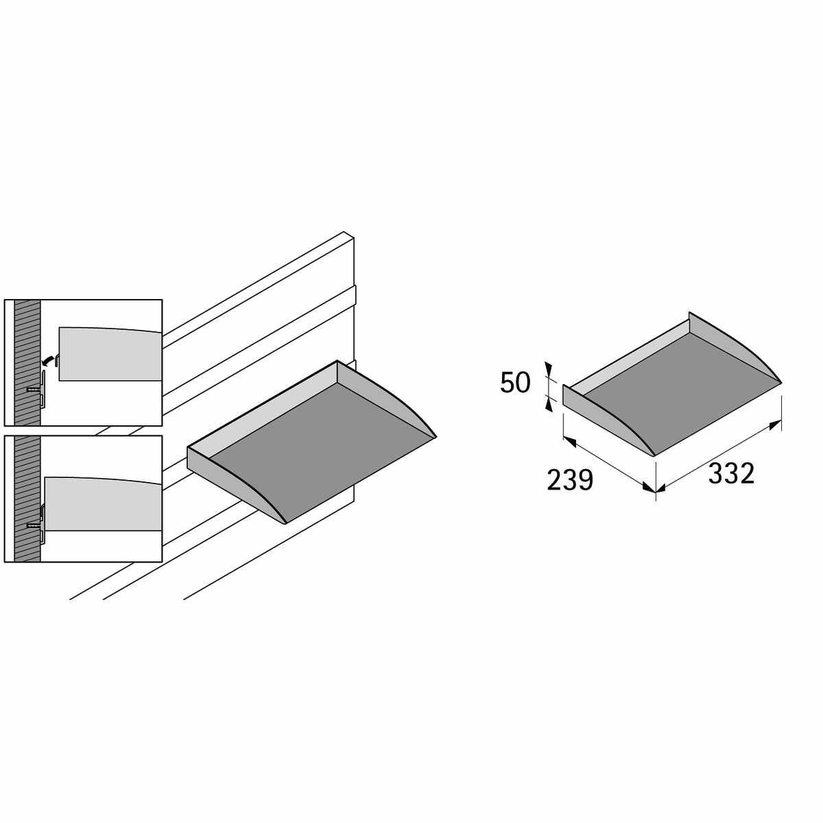 Org@Wall Ablage DIN A4 quer